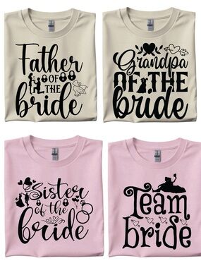 Bride T-Shirt pick 1 White Graphic Bridal Tees S M L XL